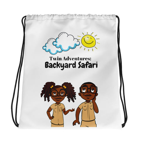 Backyard Safari Drawstring bag
