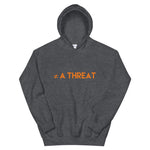 WH02 ≠A THREAT Orange Logo Printed Hooded Sweatshirt