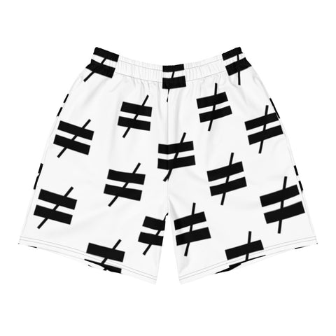 ≠ NOT EQUAL TO ALL OVER Men's Athletic Long Shorts