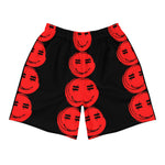 WH02 SMILEY FACE RED Men's Athletic Shorts