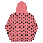 ≠ SMILEY FACE BLACK ALL OVER (Pink) Unisex Hoodie
