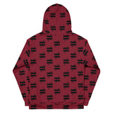 ≠ Smiley Face ALL OVER ( Deep Red) Unisex Hoodie