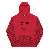 ≠ SMILEY FACE BLACK ALL OVER (Red) Unisex Hoodie