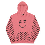 ≠ SMILEY FACE BLACK ALL OVER (Pink) Unisex Hoodie