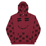 ≠ Smiley Face ALL OVER ( Deep Red) Unisex Hoodie