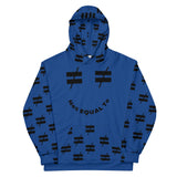 ≠ Smiley Face All Over (Blue) Unisex Hoodie