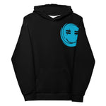 WH02 Smiley Face Light Blue Back Unisex Hooded Sweatshirt