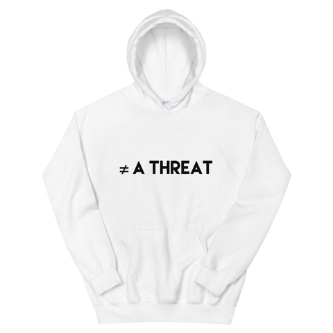 WH02 ≠A THREAT Black Logo Printed Hooded Sweatshirt