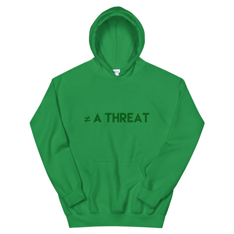 WH02 ≠A THREAT Green Logo Printed Hooded Sweatshirt