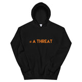 WH02 ≠A THREAT Orange Logo Printed Hooded Sweatshirt