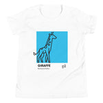 Giraffe Blue Backyard Safari Youth Short Sleeve T-Shirt